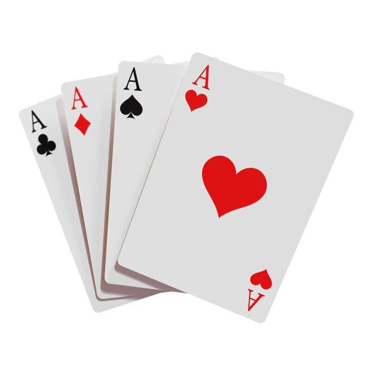 four aces playing cards.